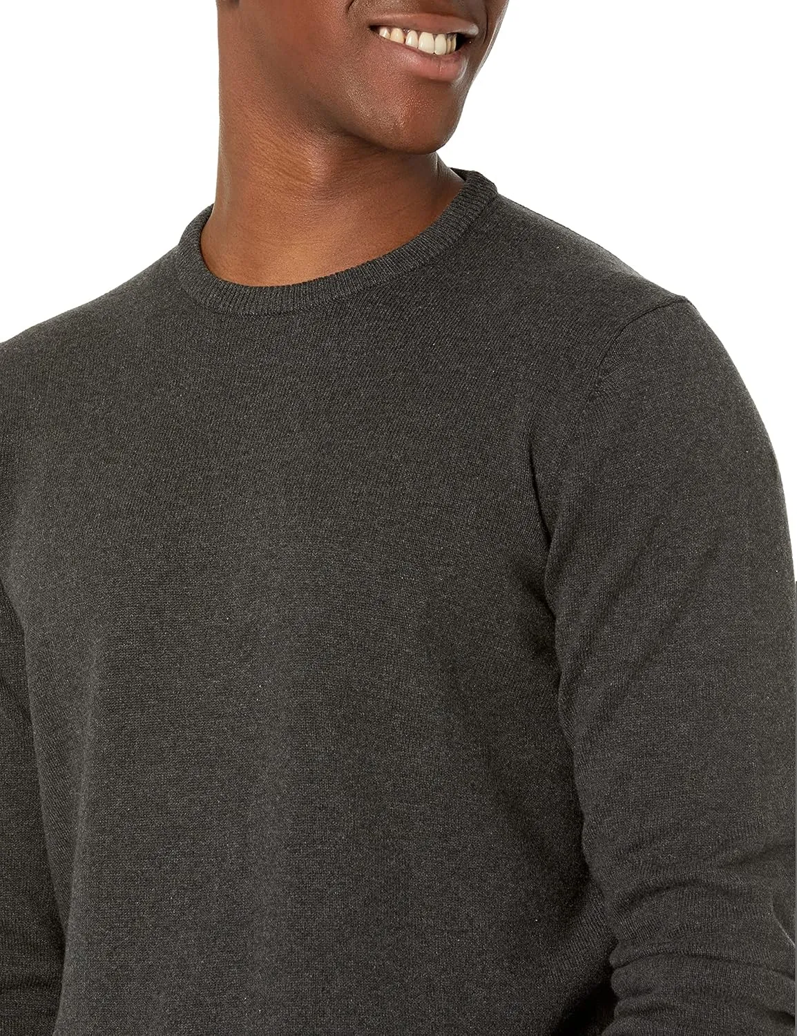 Amazon Essentials Men's Long-Sleeve Crewneck Sweater, 100% Cotton, Big & Tall Options Available