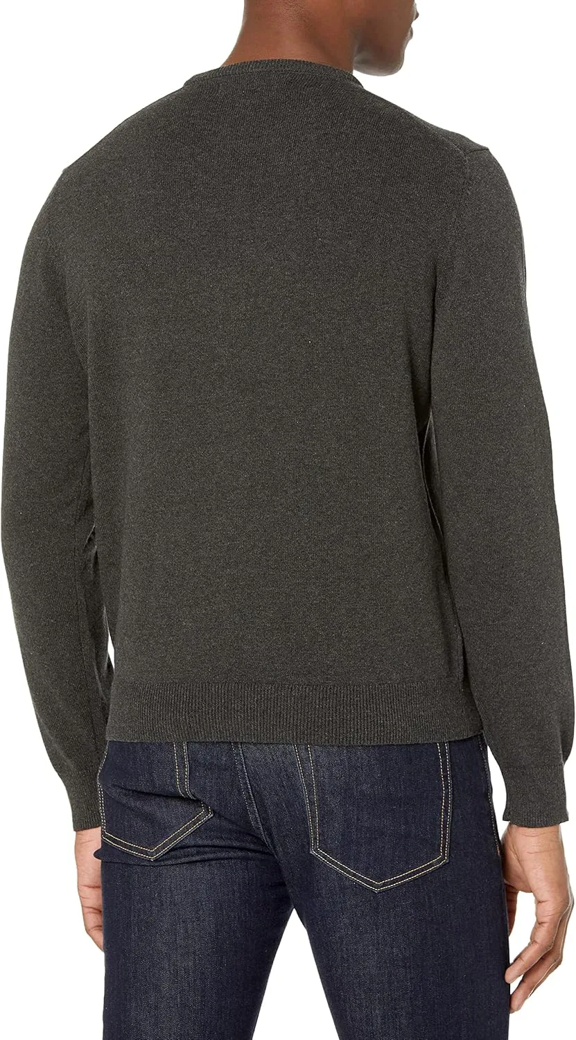 Amazon Essentials Men's Long-Sleeve Crewneck Sweater, 100% Cotton, Big & Tall Options Available