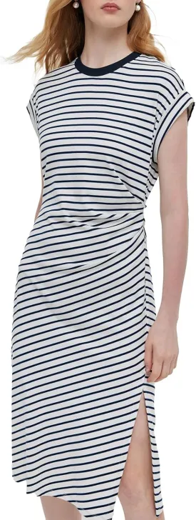 Bodycon Dresses for Women Short Sleeve Crew Neck T Shirt Dress, Black Party Club Midi Summer Pencil Dress