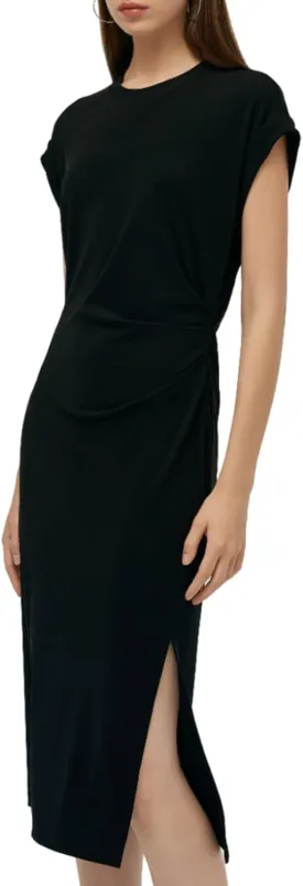 Bodycon Dresses for Women Short Sleeve Crew Neck T Shirt Dress, Black Party Club Midi Summer Pencil Dress