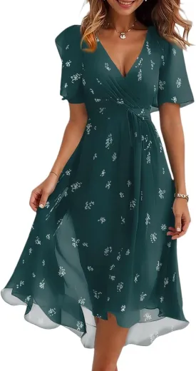 Boho Dress Resort Wear for Women 2025 Beach Dresses Wedding Guest Chiffon Garden Party Bridesmaid Dresses for Women