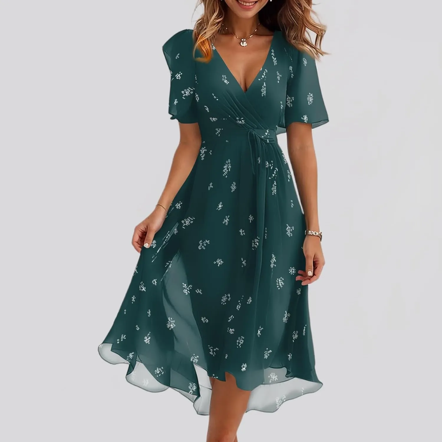 Boho Dress Resort Wear for Women 2025 Beach Dresses Wedding Guest Chiffon Garden Party Bridesmaid Dresses for Women