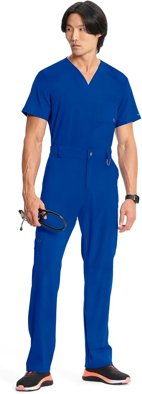 Cherokee Infinity Mens Scrub Pants Modern Fit 6 Pockets Tapered Leg with Drawstring - CK200A