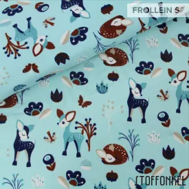 Fat Half - Organic Cotton Jersey - Fritzi Deer - Mint