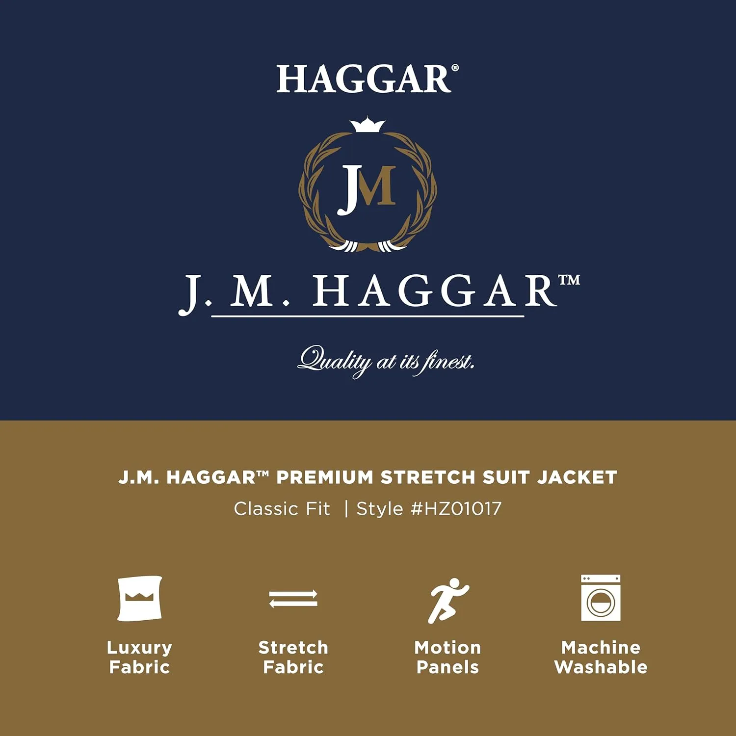 Haggar Men's JMH Premium Stretch Classic Fit Suit Separates - Pants & Jackets