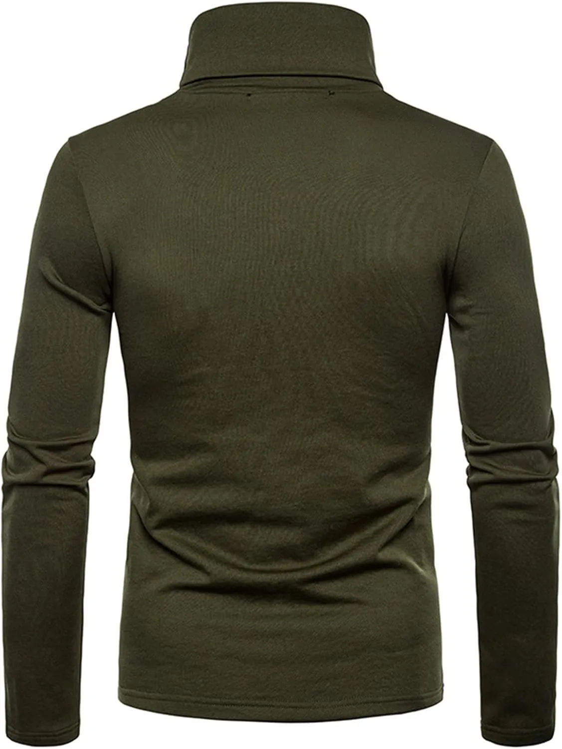 Kaxiya2021 Men's Turtleneck Long Sleeve T Shirt Lightweight Slim Basic Thermal Pullover Cotton Soft Solid Base Layer Shirt