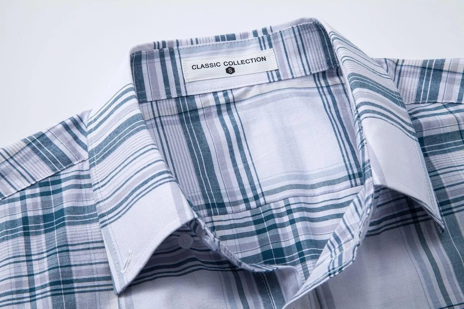 MUSE FATH Mens Long Sleeve Summer Lightweight Plaid Casual Shirts Soft Button Down with Pocket