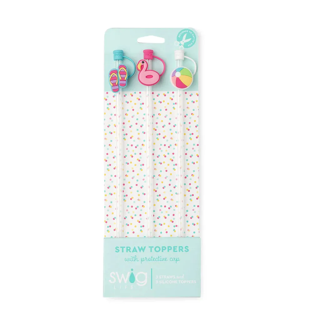 Reusable Straws W/ Toppers (Mult Styles)