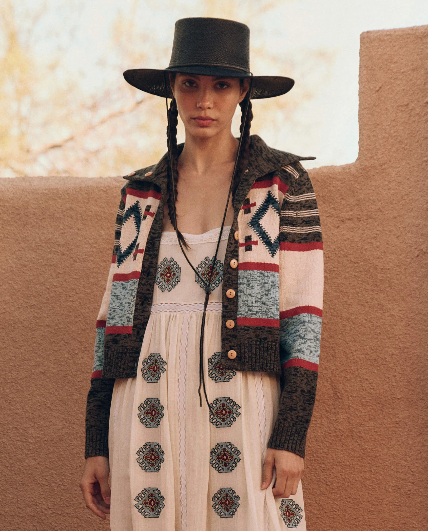 Vibrant Americana Multi-Colored Great Southwest Cardigan