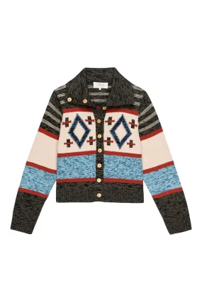 Vibrant Americana Multi-Colored Great Southwest Cardigan