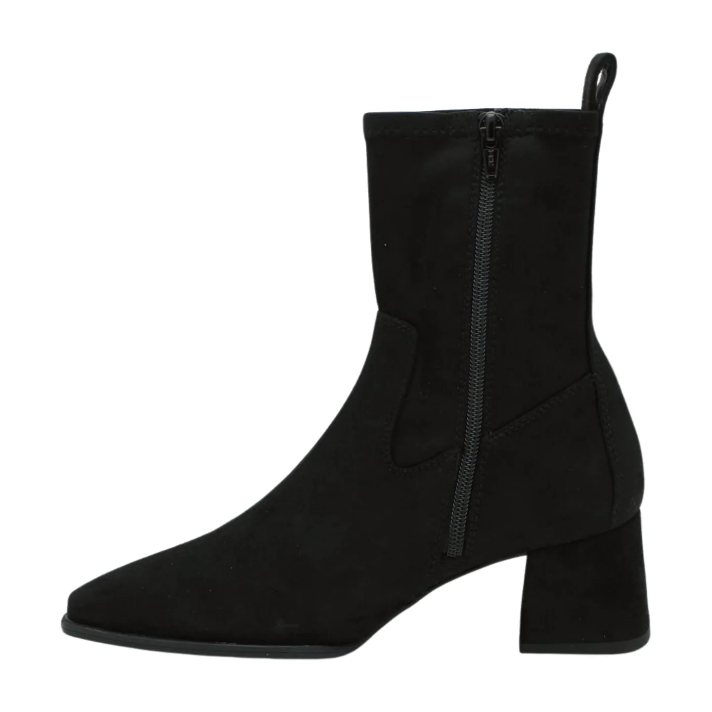 Sleek UNISA Black Suede LANGLEY Ankle Boot