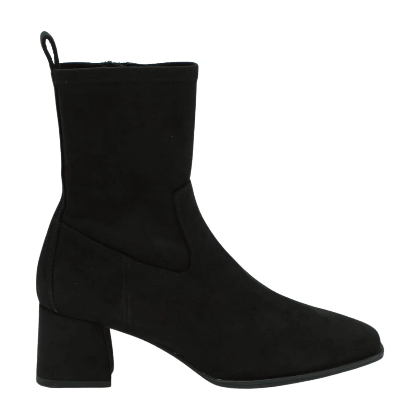Sleek UNISA Black Suede LANGLEY Ankle Boot